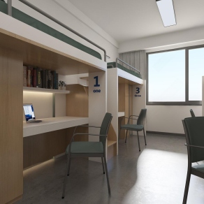 现代宿舍3D模型下载